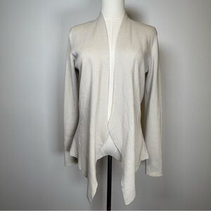 Eileen Fisher Open Front Drapey Cardigan Silk Cotton Blend Women’s Size XS